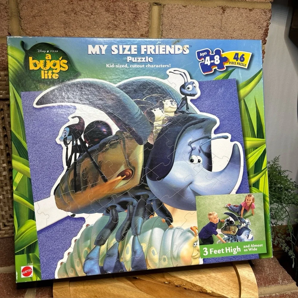 Mattel Disney A Bug's Life My Size Friends 46 Piece Jigsaw Puzzle vintage 90s